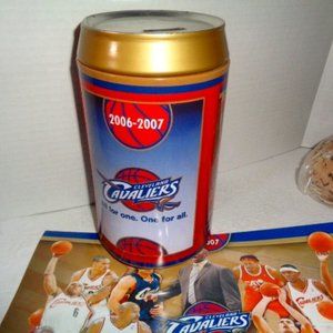 Cleveland Cavaliers 2006-2007 Wooden Puzzle Tin Can Bank Sealed